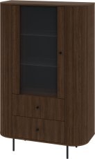 Vitrine Ovalio 1F2S – Eiche Dunin