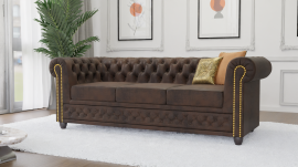 Ausziehbares Sofa York - Stoffe Gobi
