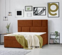 Boxspringbett Lola - 160x200 cm - Stoffe Cloud, Salvador