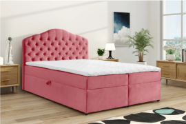 Boxspringbett Mallorca - 160x200 cm - Stoff Jasmine