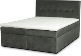 Boxspringbett Nancy - 140x200 cm - Stoff Monolith