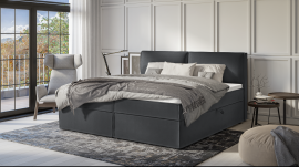 Boxspringbett Jake - 200x200 cm - Stoff Enjoy