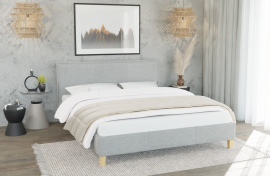 Bett Tina - 160x200 cm - Stoff Solid