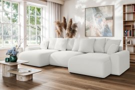 Wohnlandschaft in U-Form Luma Small - Stoffe Wind