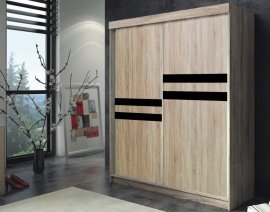 Kleiderschrank mit Schiebetüren Asturia - Sonoma Eiche