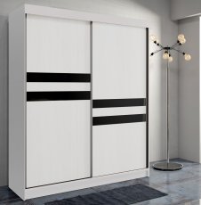 Kleiderschrank mit Schiebetüren Asturia - weiß