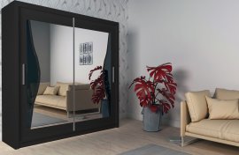 Kleiderschrank mit Schiebetüren Batumi 120 - schwarz