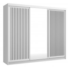 Kleiderschrank mit Schiebetüren Royal 250 - weiß/grau