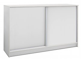 Kommode Mini mit Schiebetüren - weiß