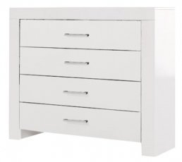 Kommode Figaro Bis - Weiß Hochglanz