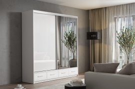 Kleiderschrank Lopez 200 cm - weiß