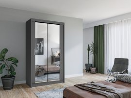 Kleiderschrank Lux 120 cm - grau