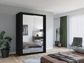 Kleiderschrank Lux 150 cm - schwarz
