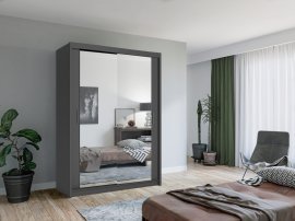 Kleiderschrank Lux 150 cm - grau