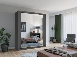 Kleiderschrank Lux 180 cm - grau