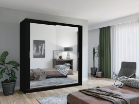Kleiderschrank Lux 203 cm - schwarz