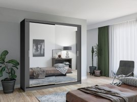 Kleiderschrank Lux 203 cm - grau