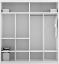 Kleiderschrank Lux 203 cm - weiß
