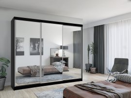 Kleiderschrank Lux 250 cm - schwarz