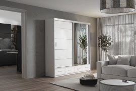 Kleiderschrank Mavilla 200 cm - weiß