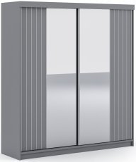 Kleiderschrank Molli 200 cm - grau