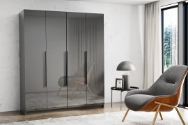 Kleiderschrank Paris 160 cm - grau