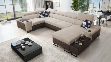 Brattex - Wohnlandschaft in U-Form Melody IV Mini