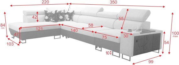 Brattex - Ecksofa Melody XI Mini