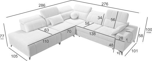 Brattex - Ecksofa Dafne IX