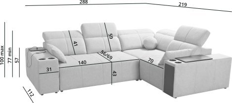 Brattex - Ecksofa Mindy II