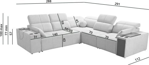 Brattex - Ecksofa Mindy III
