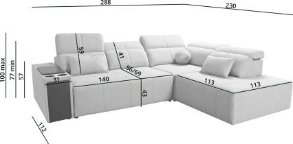 Brattex - Ecksofa Mindy VII