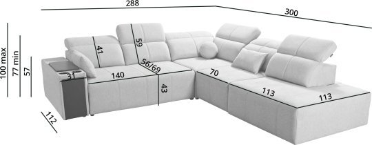 Brattex - Ecksofa Mindy IX