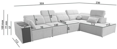Brattex - Ecksofa Mindy XI