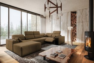 Brattex - Wohnlandschaft in U-Form Mindy IV Mix
