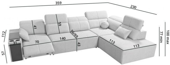 Brattex - Ecksofa Mindy XI Mix