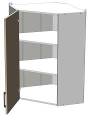 Eckelement Modest - WC-60/60/92 – Korpus Weiß