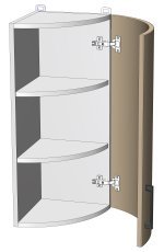 Oberes Eckelement Sunrise Premier - WRF-30/72 - Korpus steingrau