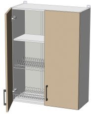 Oberes Modul s umetkom za posuđe Sunrise Premier - WD-70/92 - korpus graphite grey