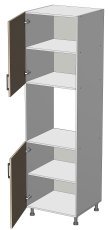 Hoher Schrank Kvadris - HL-60/214/3 - Korpus Wenge