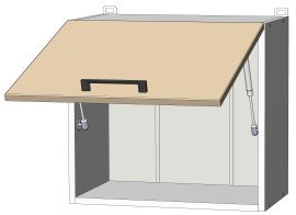 Oberelement Kvadris - W-60/46 - Korpus Stone Grey