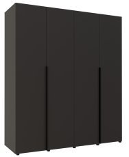 Viertüriger Kleiderschrank Solo 4D T - graphitgrau