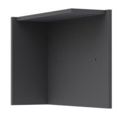 Eckobere Regalboden für Regal Solo - graphitgrau