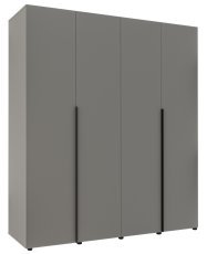Viertüriger Kleiderschrank Solo 4D T - grau