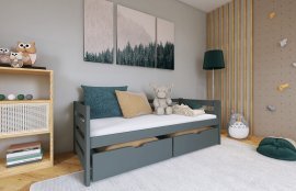 Kinderbett Ergo - 80x160 cm - Graphit