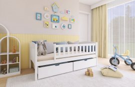 Kinderbett Gucio - 80x180 cm - Weiß