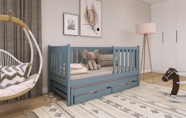 Kinderbett mit zusätzlichem Bett Kaja - 80x200 cm - Grau