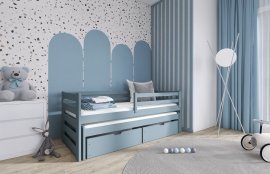 Kinderbett mit zusätzlichem Bett Senso - 90x200 cm - Grau