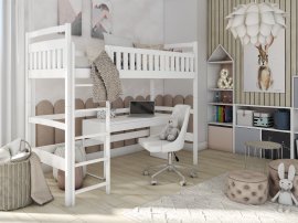 Erhöhtes Bett Mia - 80x160 cm - Weiß
