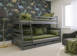 Bett na kat Fami - 90x200/120x200 cm - Graphit
